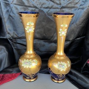 Bohemian glass vases -Vintage and Collectable